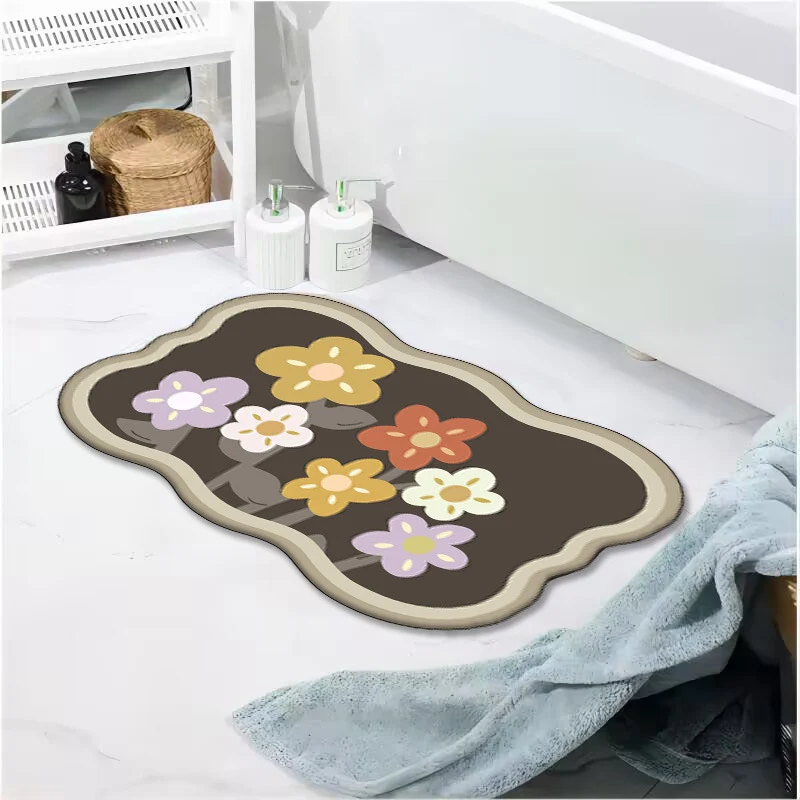 Floral Decorative Bath Mat Stornfield