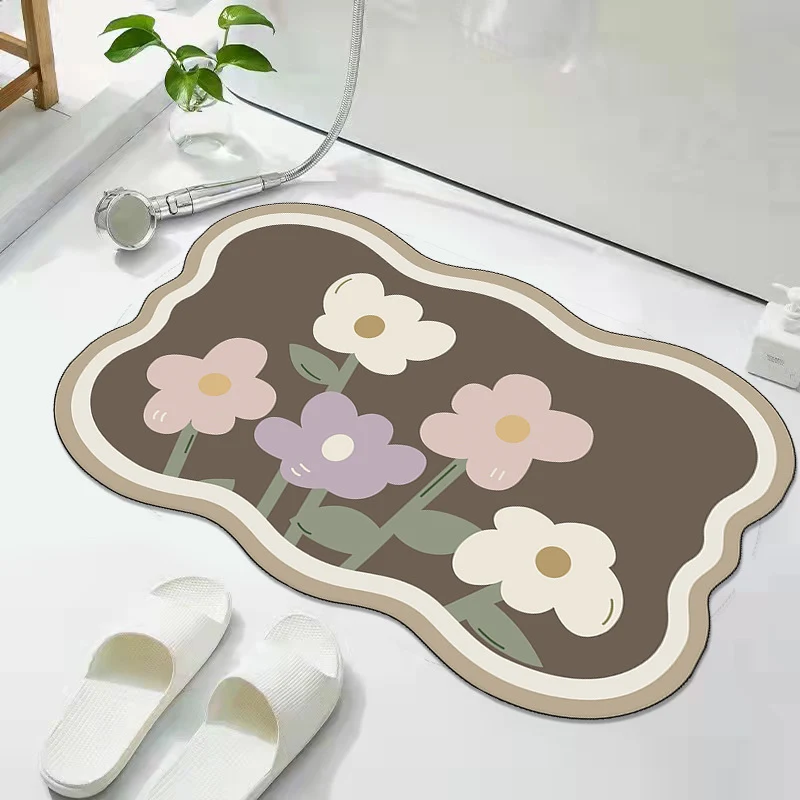 Floral Decorative Bath Mat Stornfield