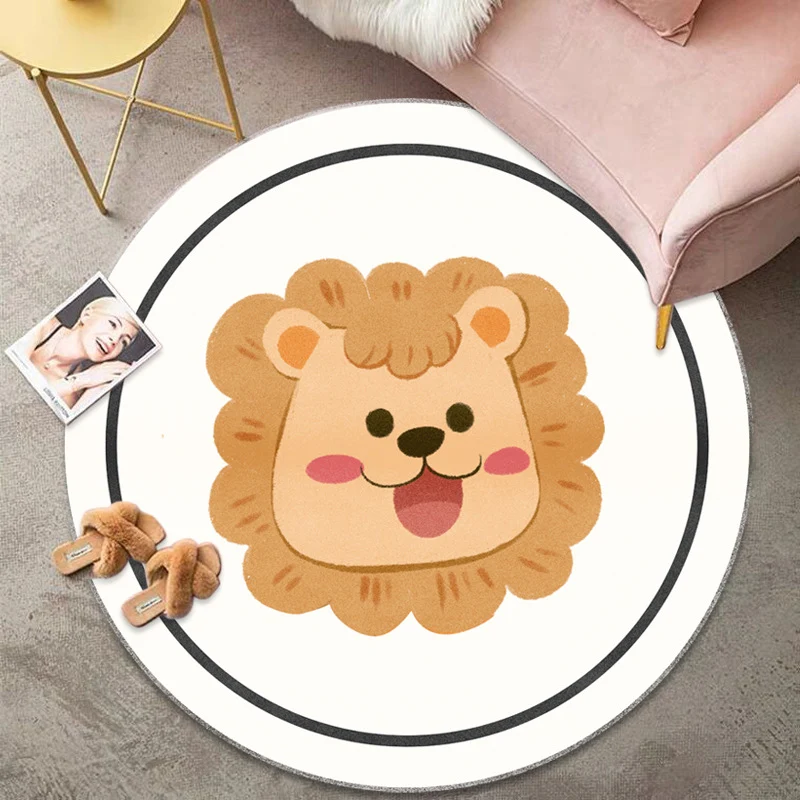 Emoji-Themed Circular Area Rug Stornfield