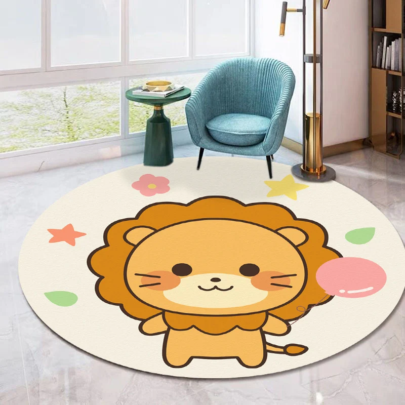 Emoji-Themed Circular Area Rug Stornfield