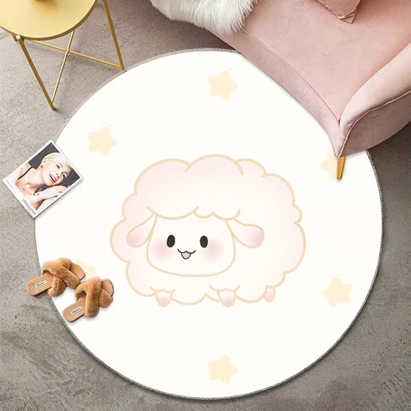 Emoji-Themed Circular Area Rug Stornfield