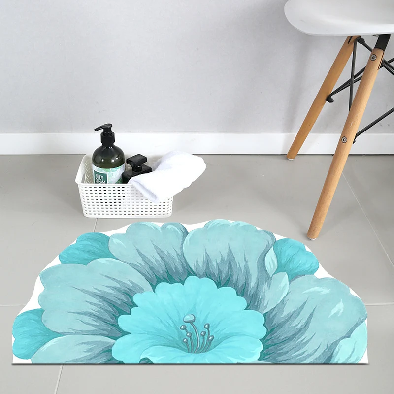 Elegant Marble Textured Bath Mat Stornfield