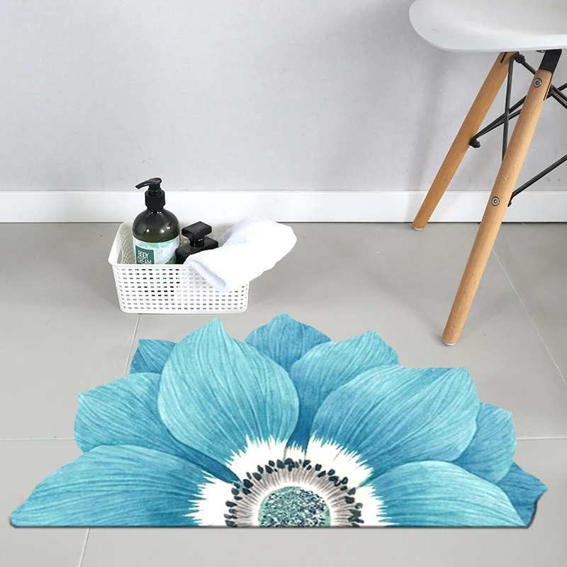 Elegant Marble Textured Bath Mat Stornfield