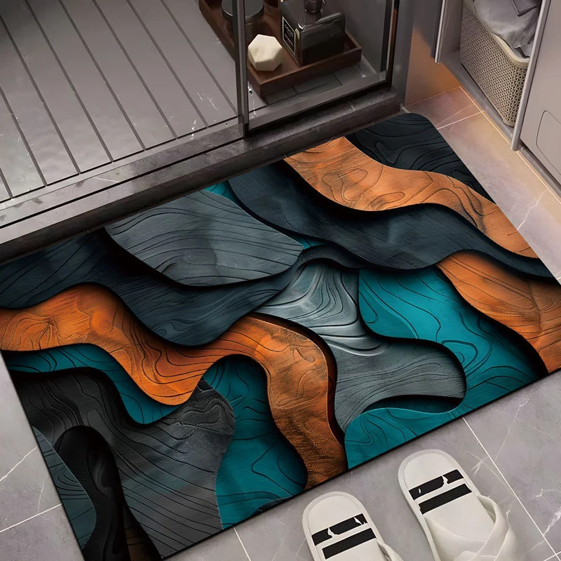 Decorative Wood Grain Area Mat Stornfield