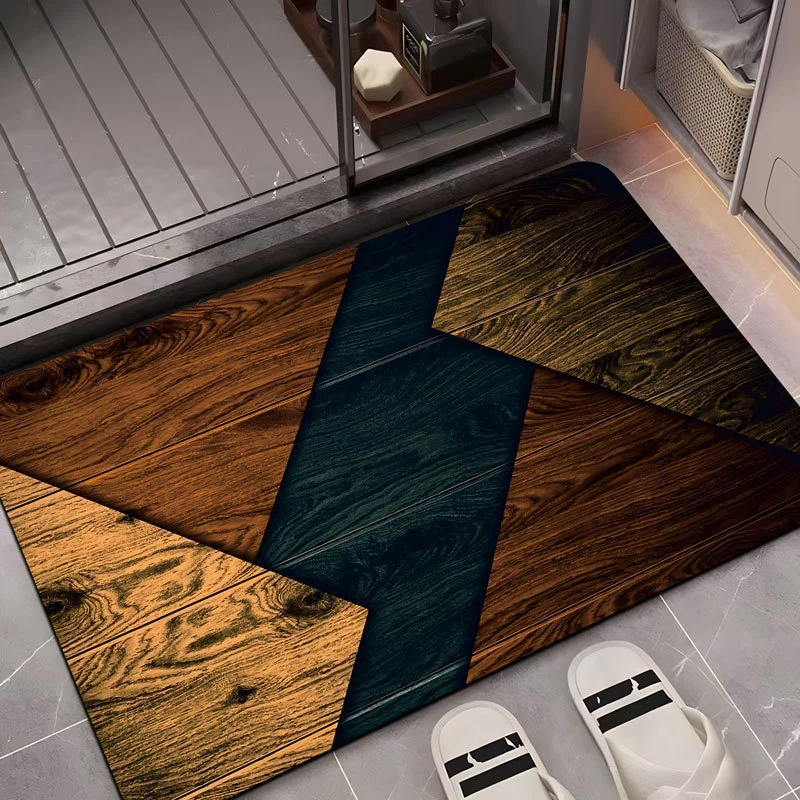 Decorative Wood Grain Area Mat Stornfield