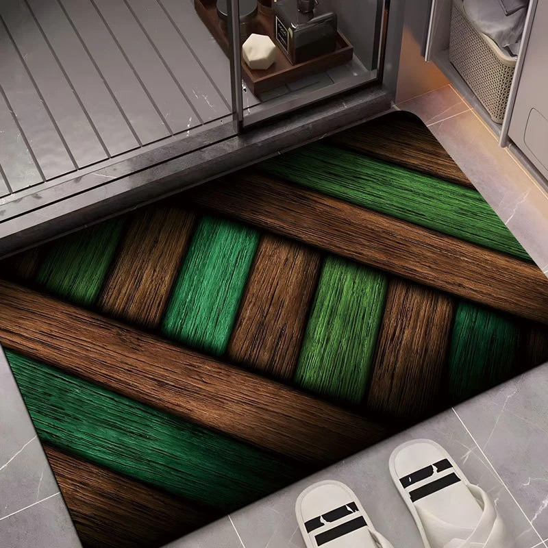 Decorative Wood Grain Area Mat Stornfield