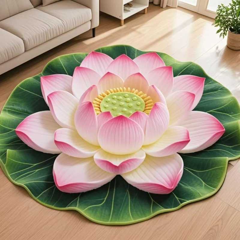 Decorative Lotus-Shaped Mat Stornfield