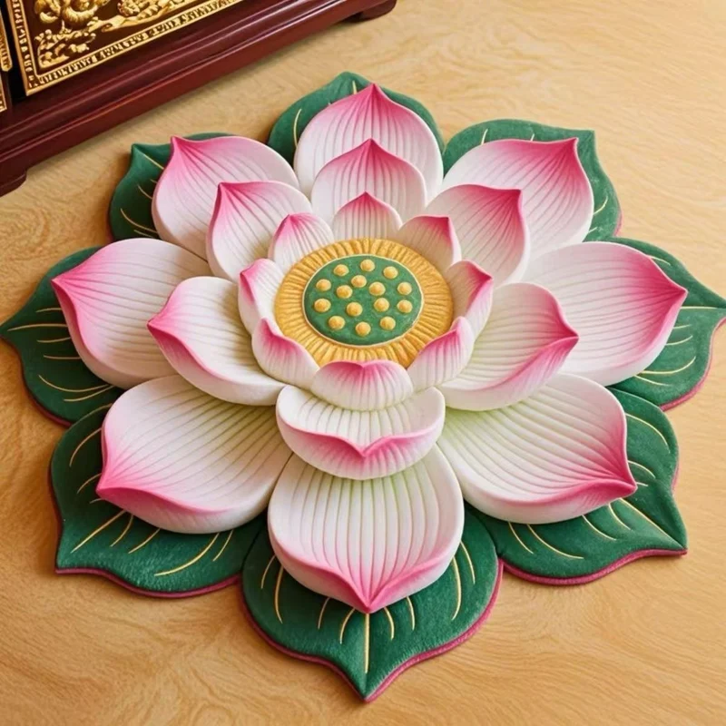 Decorative Lotus-Shaped Mat Stornfield