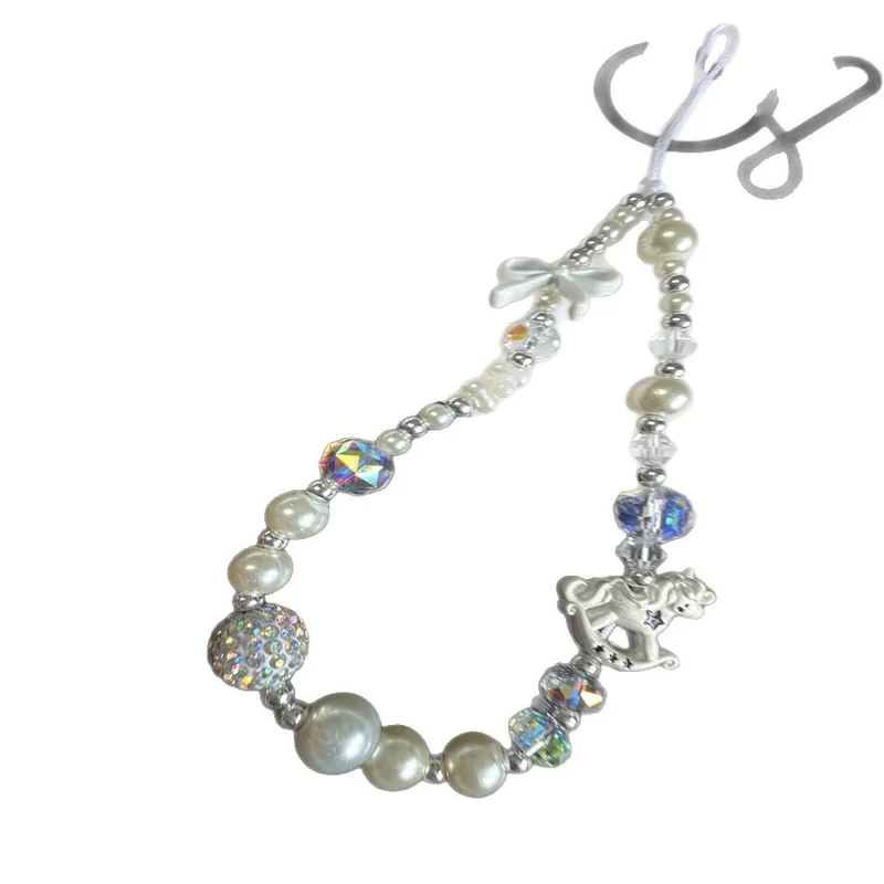 Perlen Einhorn Charm Halskette Karnz