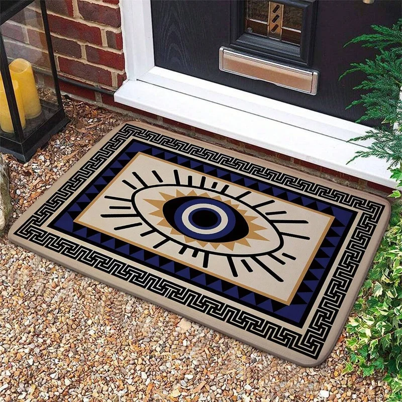 Decorative Geometric Welcome Mat Stornfield