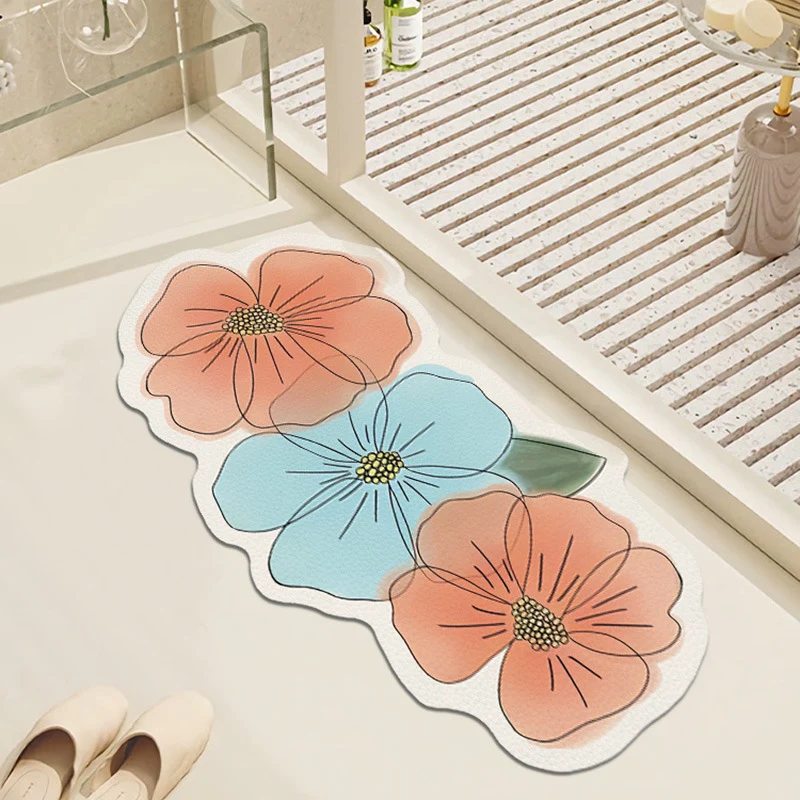 Decorative Floral Bath Mat Stornfield