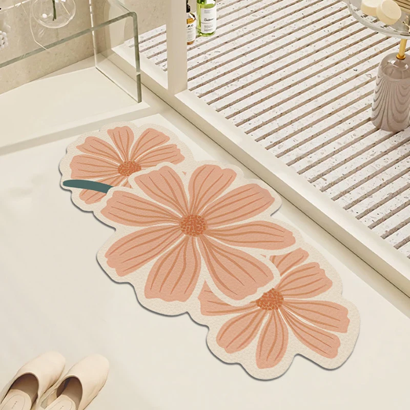 Decorative Floral Bath Mat Stornfield