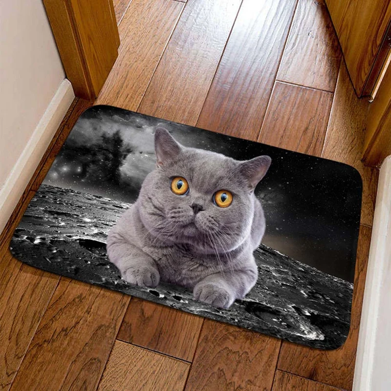 Decorative Cat Welcome Mat Stornfield