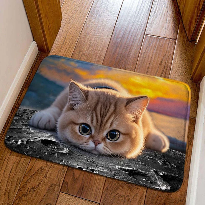Decorative Cat Welcome Mat Stornfield