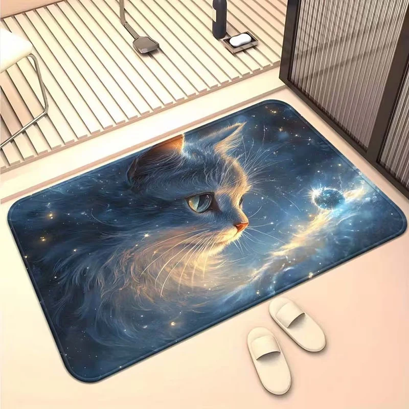 Decorative Cat Welcome Mat Stornfield
