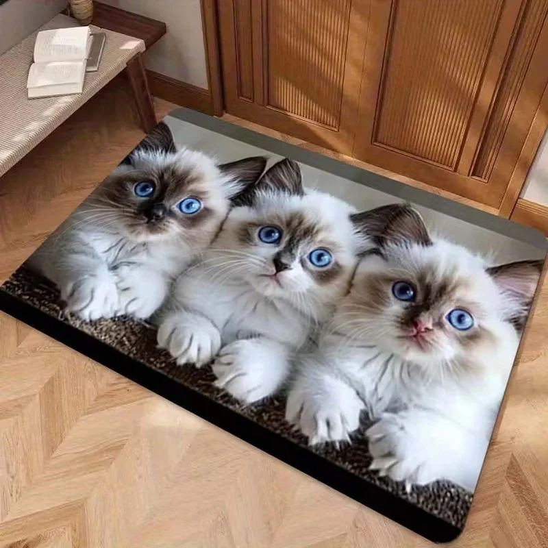 Decorative Cat Welcome Mat Stornfield