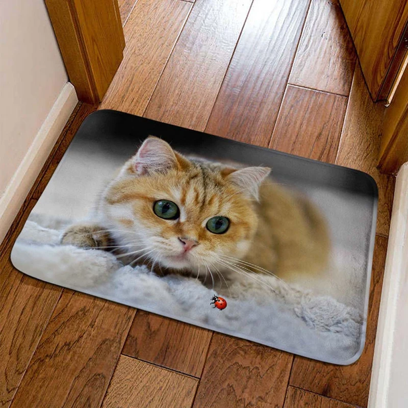 Decorative Cat Welcome Mat Stornfield
