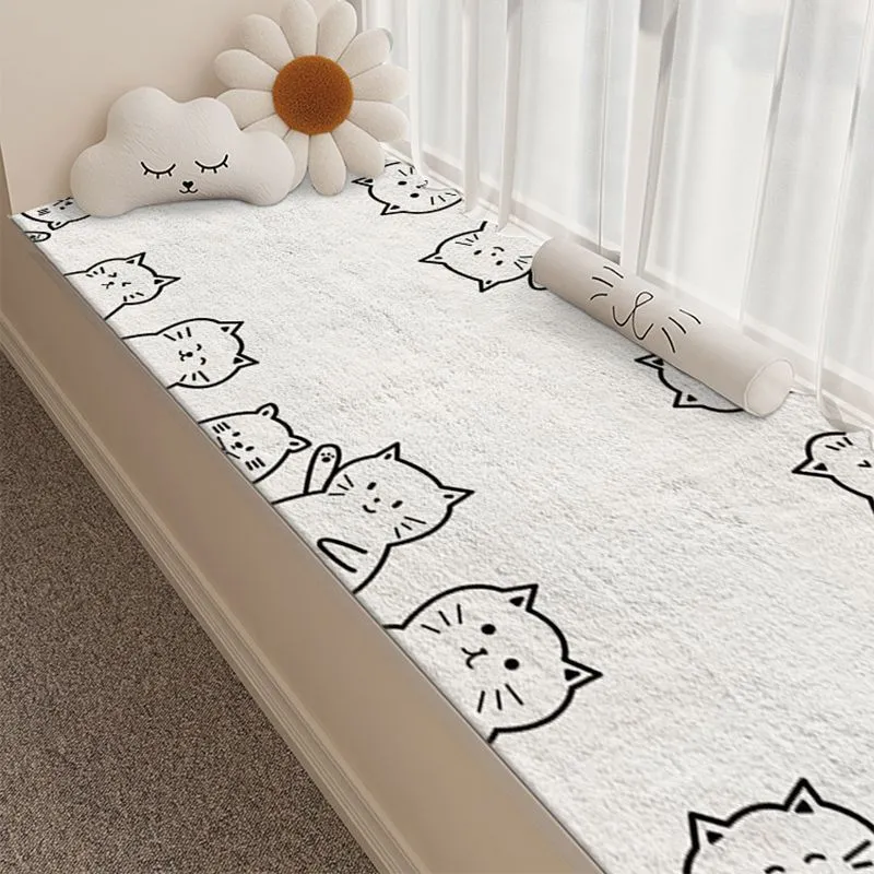 Cute Cat-Themed Plush Bath Mat Stornfield