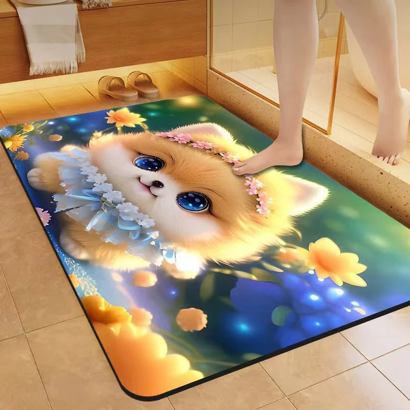 Cute Cat-Themed Bath Mat Stornfield