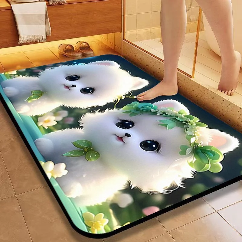 Cute Cat-Themed Bath Mat Stornfield
