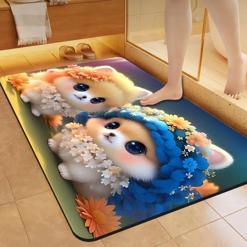 Cute Cat-Themed Bath Mat Stornfield