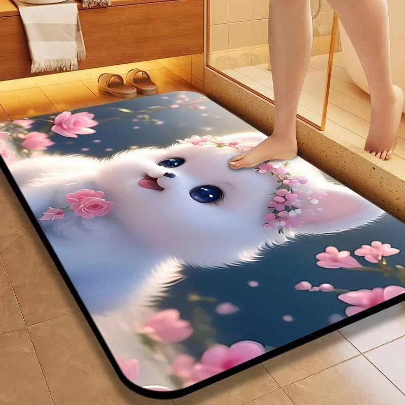 Cute Cat-Themed Bath Mat Stornfield