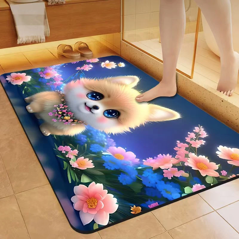 Cute Cat-Themed Bath Mat Stornfield