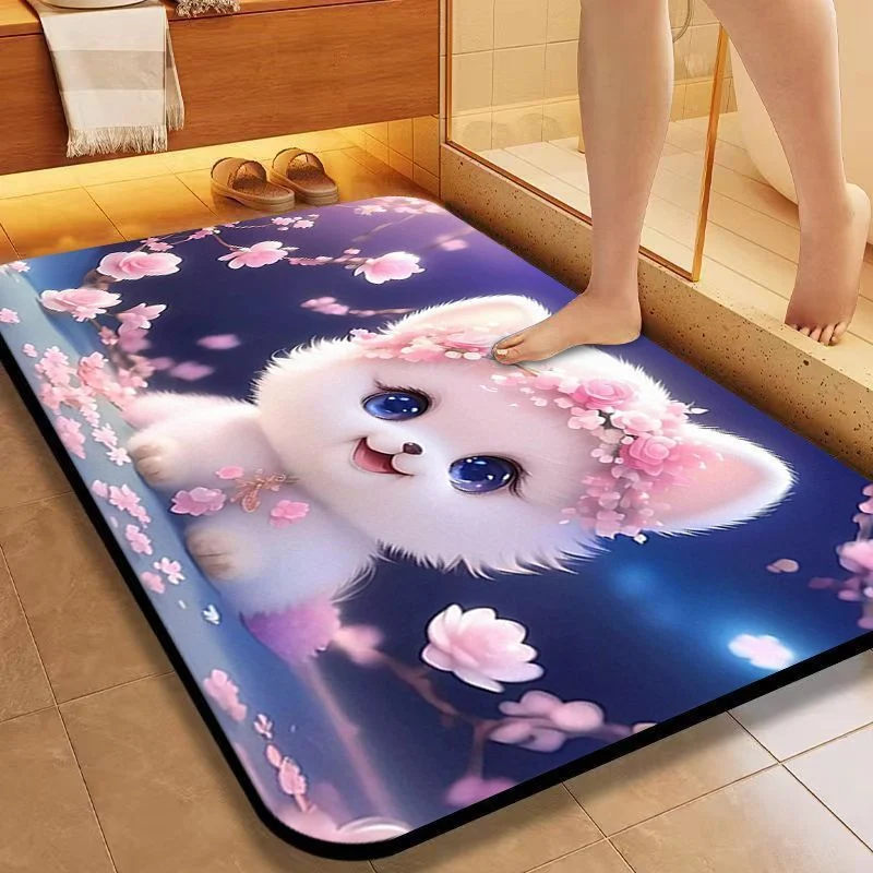 Cute Cat-Themed Bath Mat Stornfield