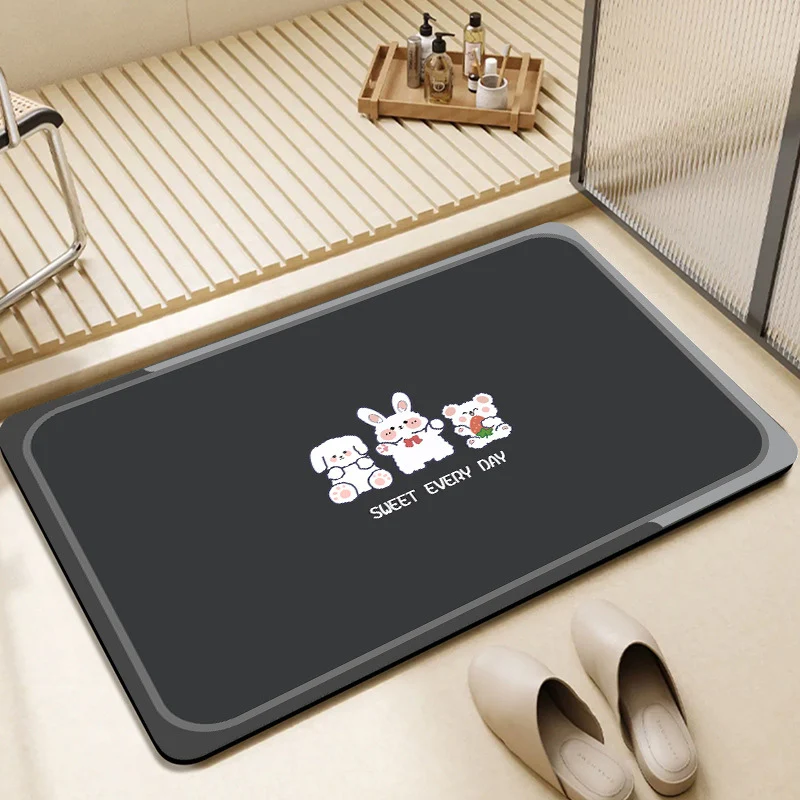 Cute Bunny-Themed Bathroom Mat Stornfield