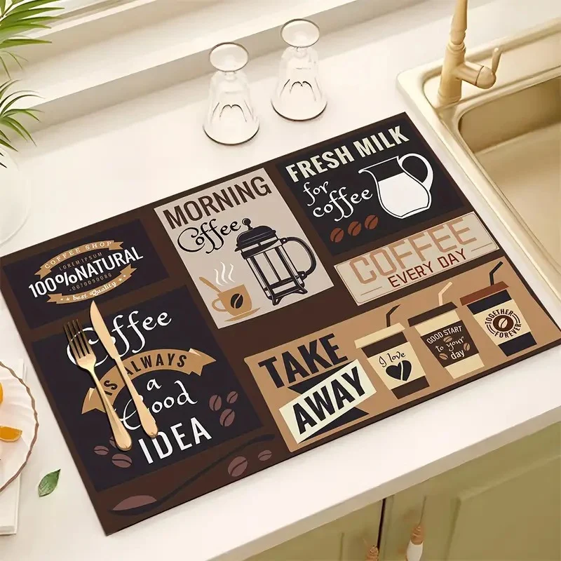 Coffee Bar Kitchen Mat Stornfield