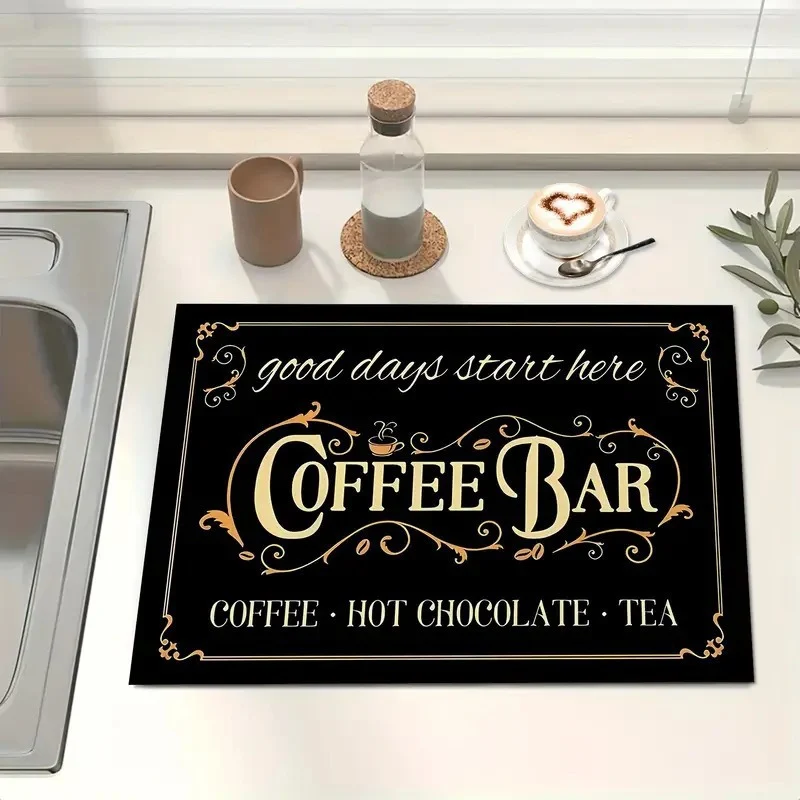 Coffee Bar Kitchen Mat Stornfield