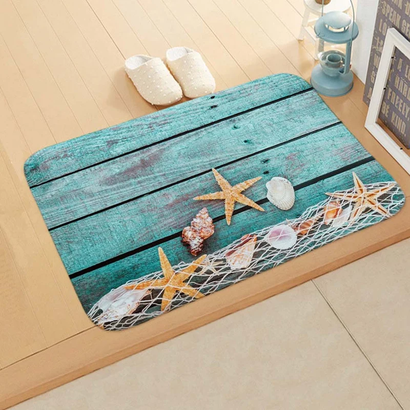 Coastal Nautical Bath Mat Stornfield