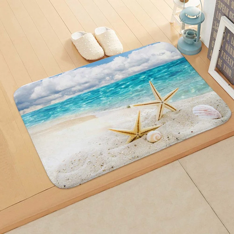 Coastal Nautical Bath Mat Stornfield