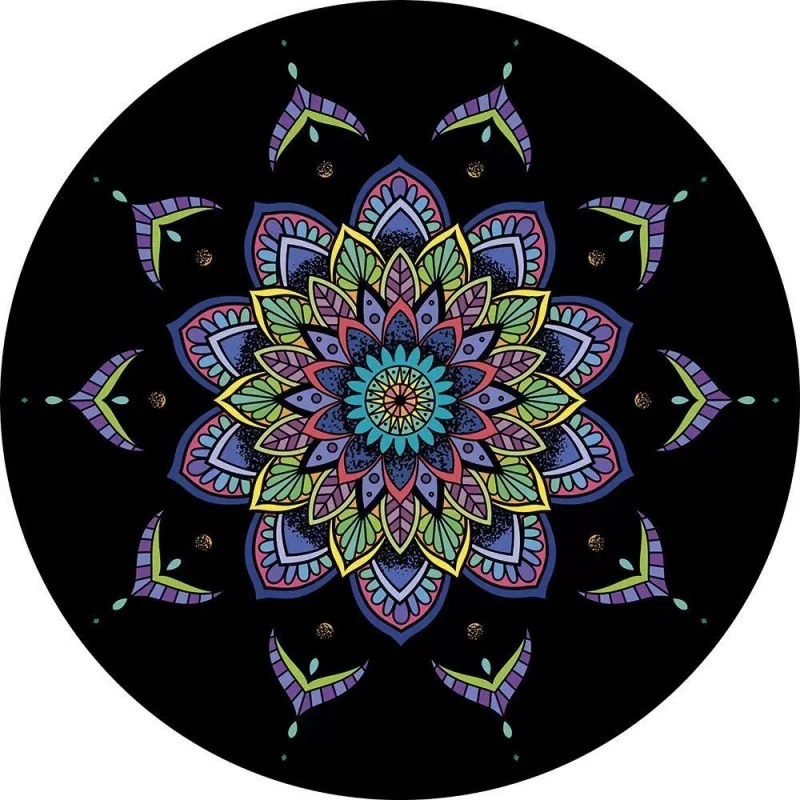 Circular Vintage Floral Area Rug Stornfield
