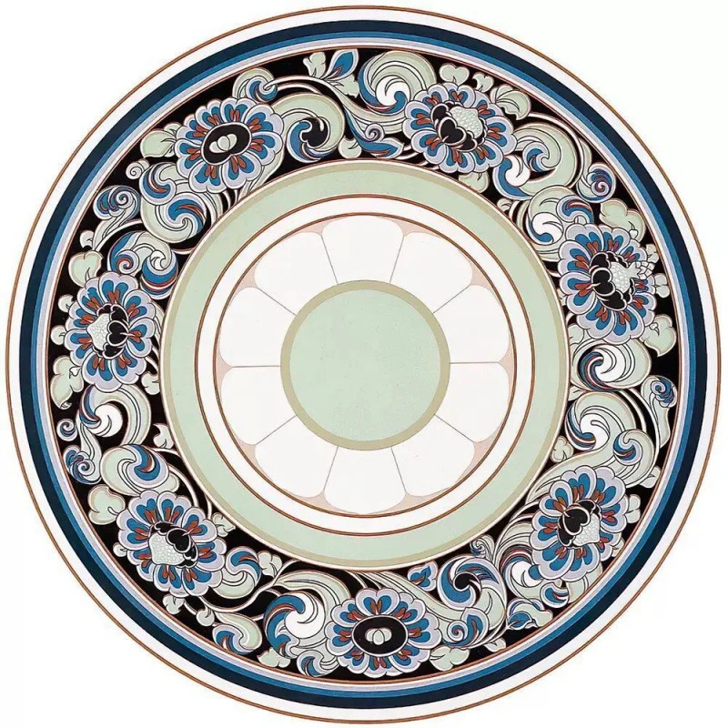 Circular Vintage Floral Area Rug Stornfield