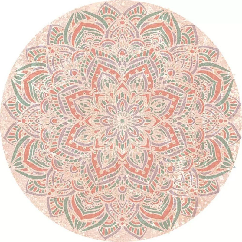 Circular Vintage Floral Area Rug Stornfield