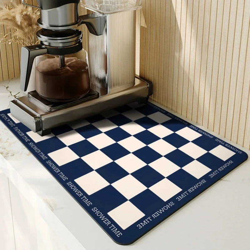 Checkerboard Design Kitchen Mat Stornfield