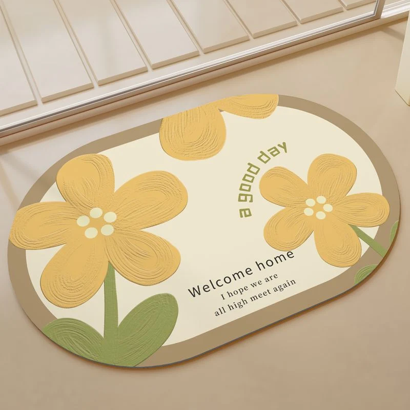 Charming Floral Welcome Mat Stornfield