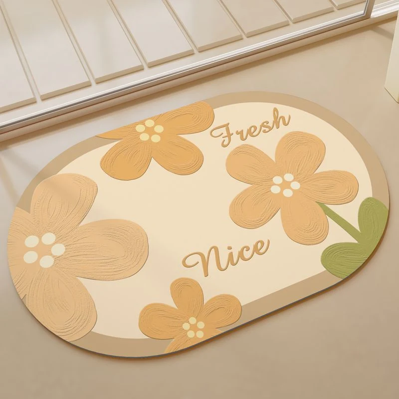 Charming Floral Welcome Mat Stornfield