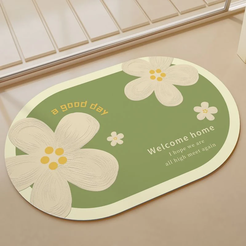 Charming Floral Welcome Mat Stornfield
