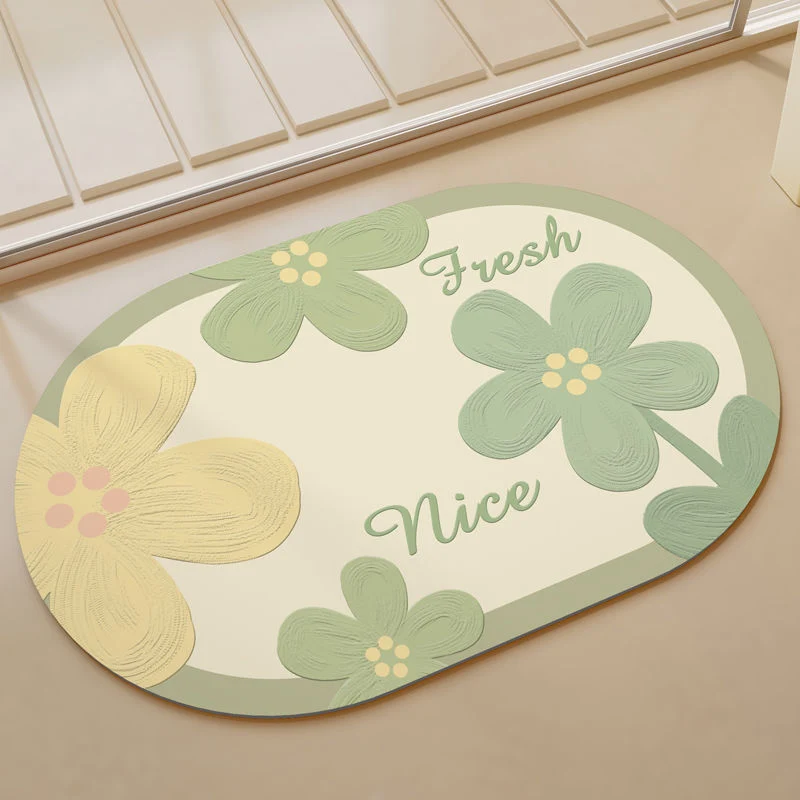 Charming Floral Welcome Mat Stornfield