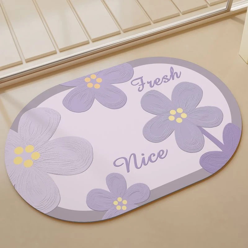Charming Floral Welcome Mat Stornfield