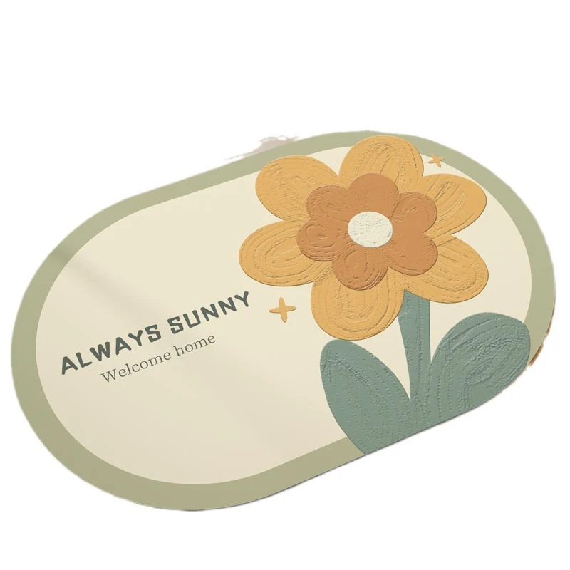 Charming Floral Welcome Mat Stornfield