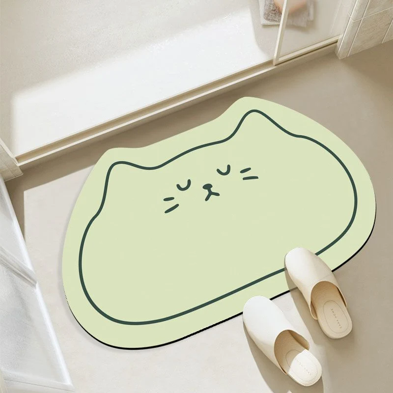 Cat-Themed Plush Bath Mat Stornfield