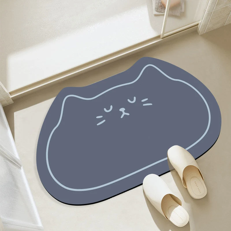 Cat-Themed Plush Bath Mat Stornfield