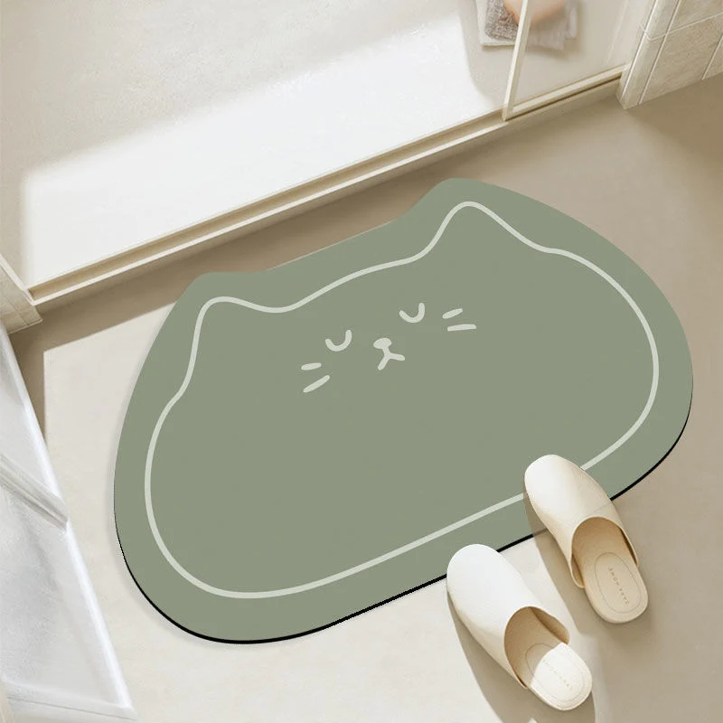 Cat-Themed Plush Bath Mat Stornfield