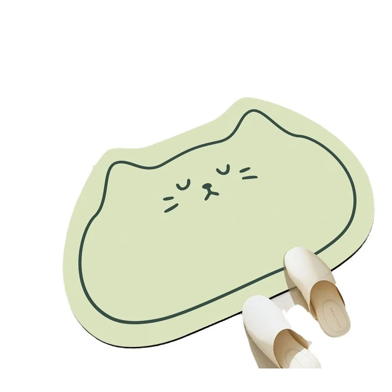 Cat-Themed Plush Bath Mat Stornfield