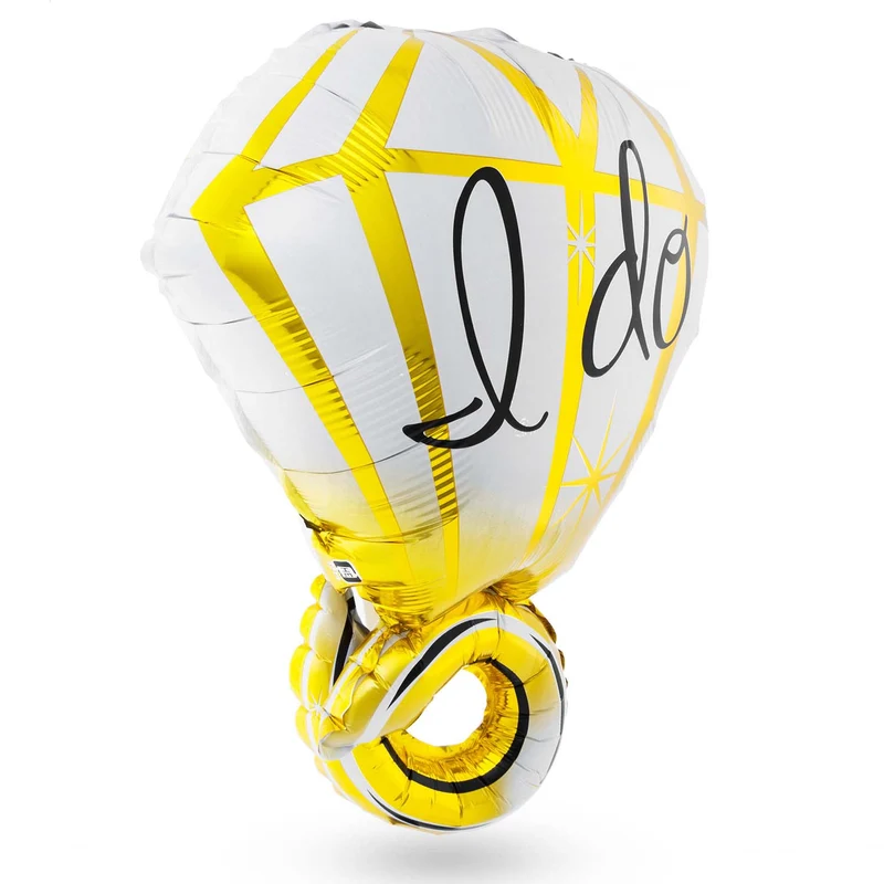 Heliumballon Eheringe - Diamantring Ballons Verlobung & Hochzeit 70cm