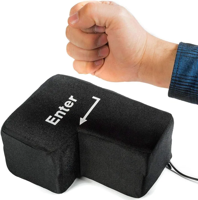 XXL Big Enter Taste USB - Anti-Stress Kissen für Büro & Gaming