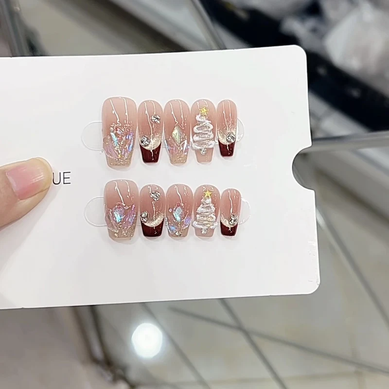 Winter-Themed Artistic Press-On Nail Set Stornfield